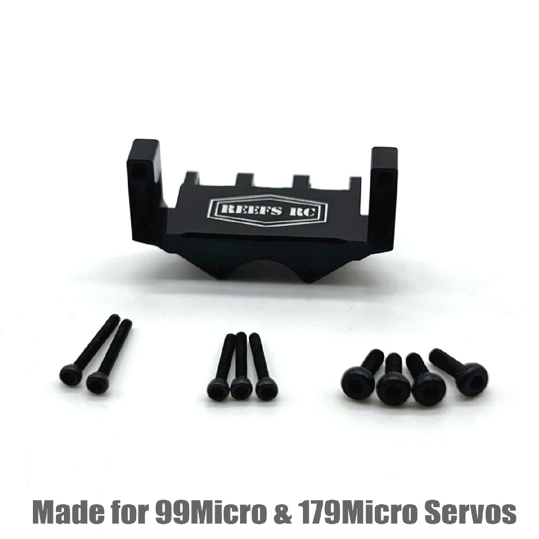 Reefs SCX24 Servo Mount - Made to fit Reefs 99 Micro and 179 Micro Servo, 7075 Aluminum, Hardware included.