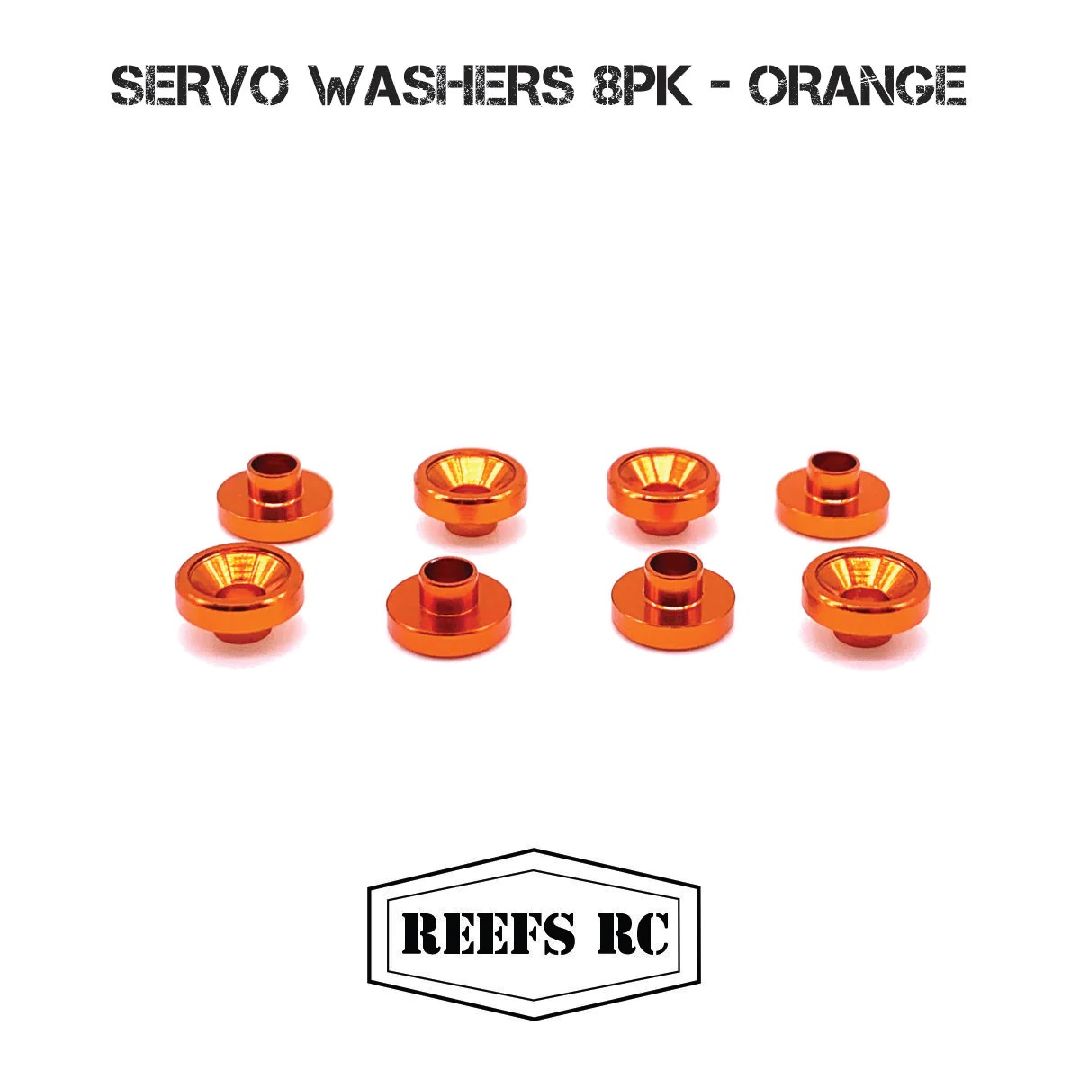 Reefs Servo Washers 3.7mm (8) - Orange - Click Image to Close