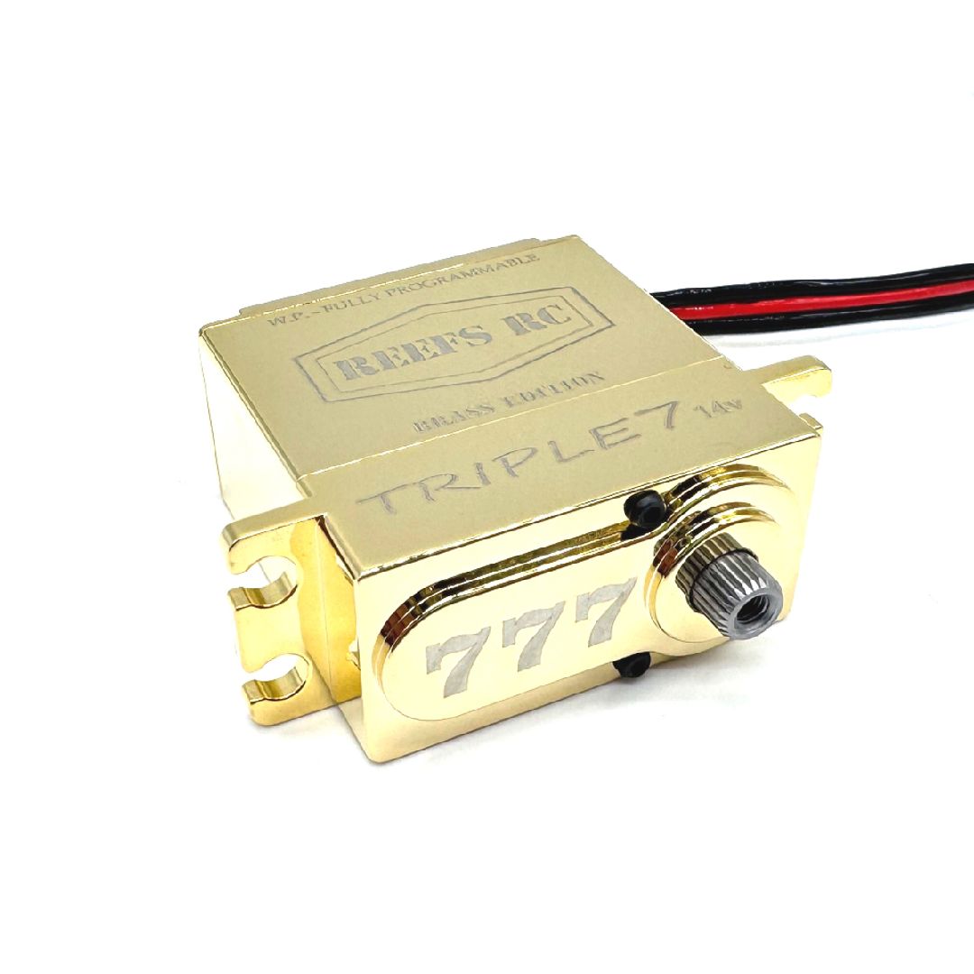 Reefs Triple7 Brass Edition - Direct Power Brushless Submarine Waterproof Servo - 777oz 0.08sec@14V (25T Spline)