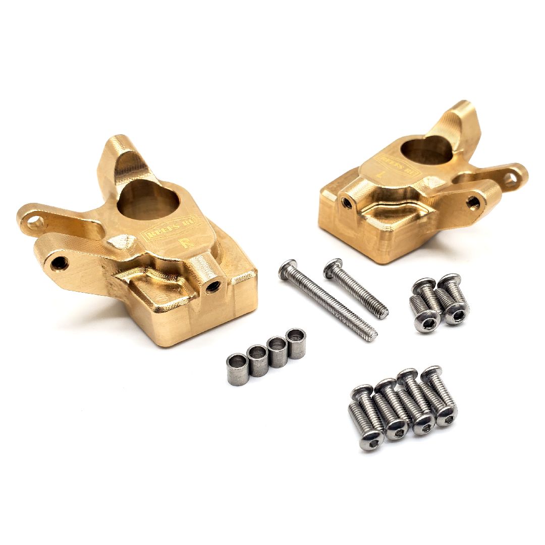 Reefs Brass Portal Knuckle Set SCXPro/Capra/SCX10.3