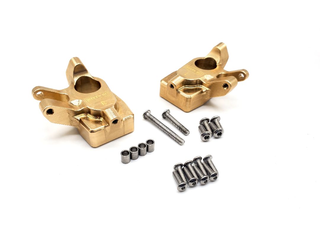 Reefs Brass Portal Knuckle Set SCXPro/Capra/SCX10.3