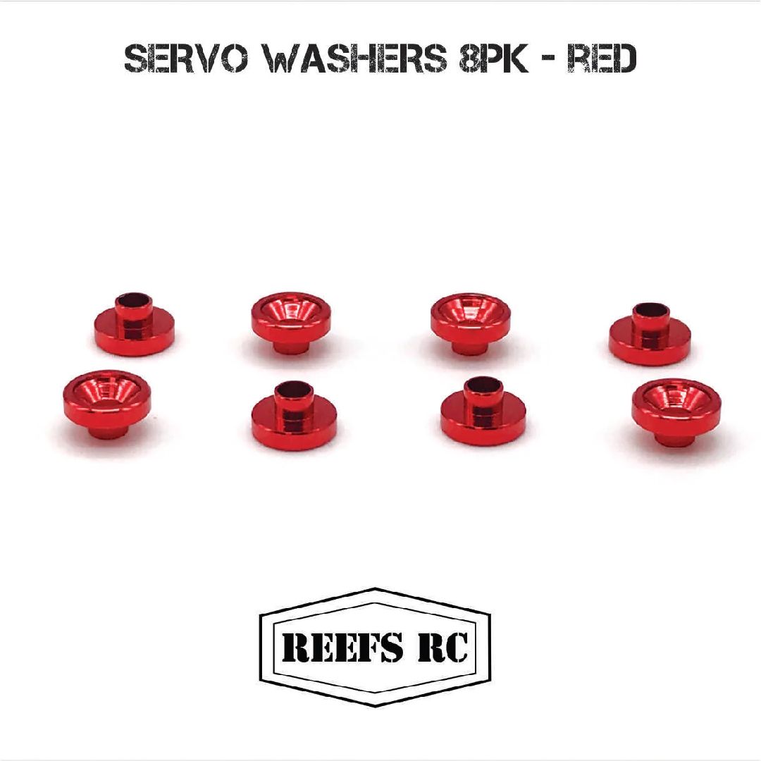 Reefs Servo Washers 3.7mm (8) - Red - Click Image to Close