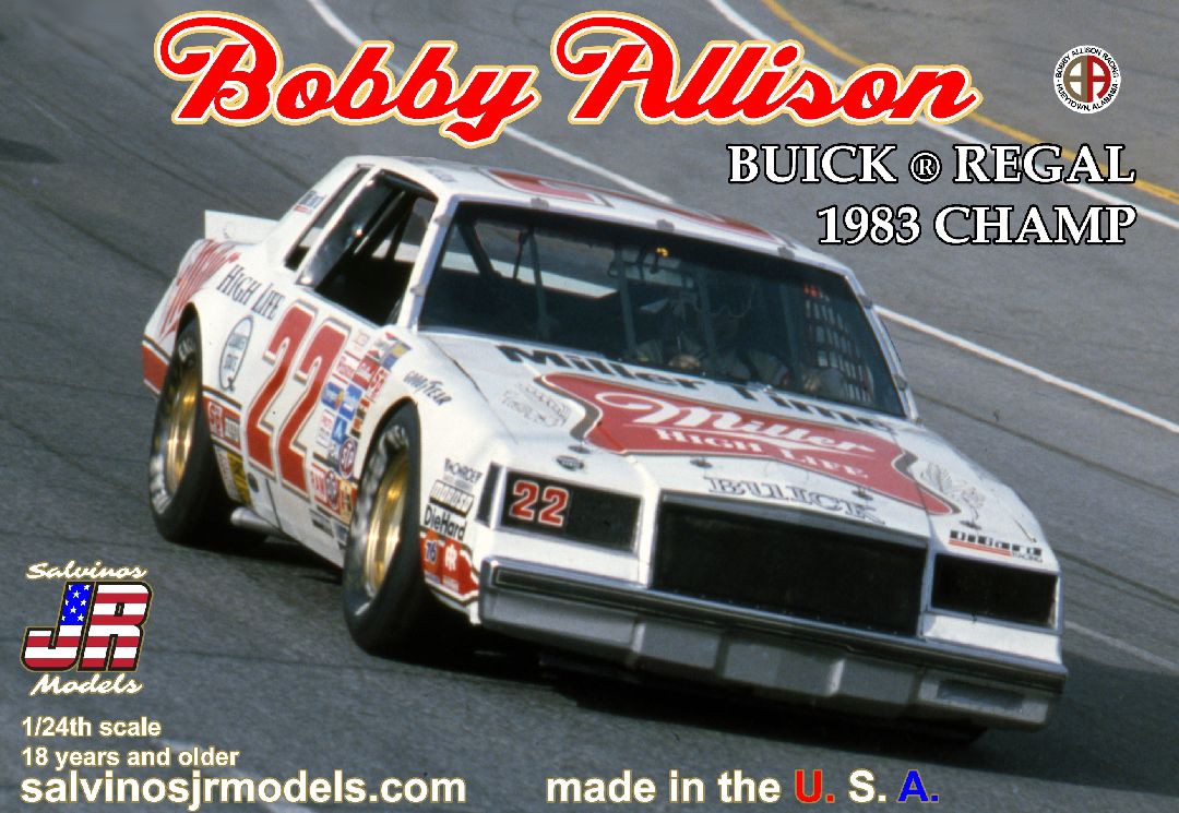 Salvinos JR Models 1/25 Bobby Allison 1983 Buick Regal Champion - Click Image to Close