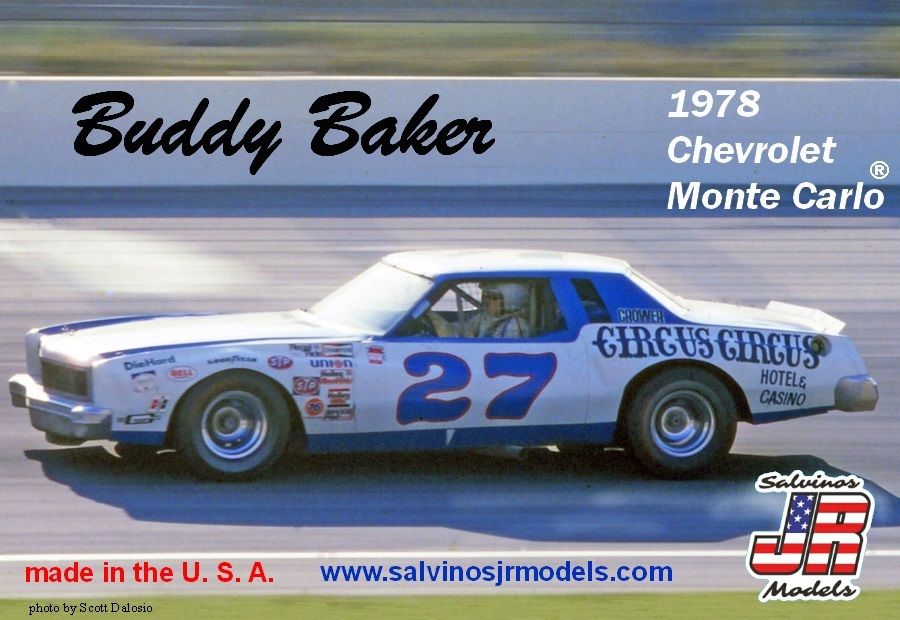 Salvinos JR 1/25 Buddy Baker #27 1978 Chevrolet Monte Carlo - Click Image to Close