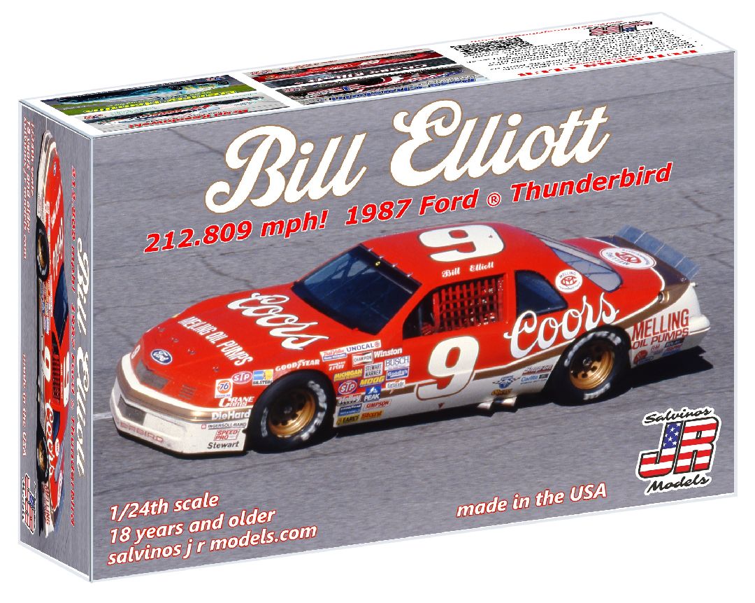 Salvinos JR Models 1/24 Bill Elliott 1987 Thunderbird "212 MPH" - Click Image to Close