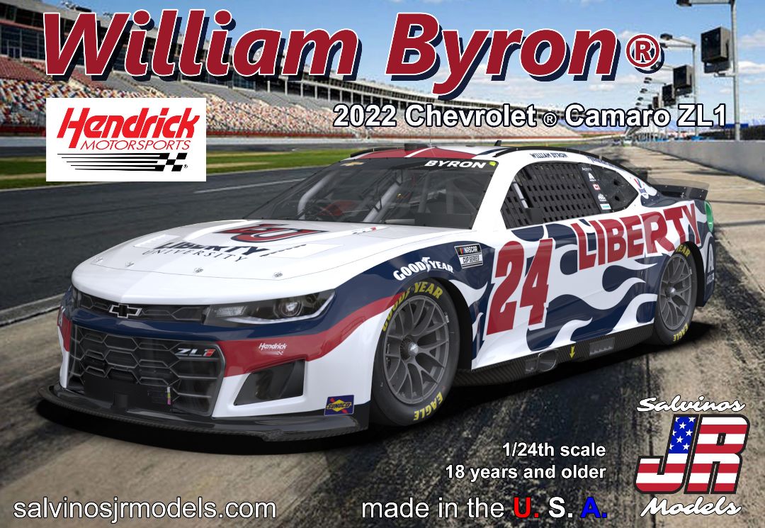 Salvinos JR 1/24 Hendrick - William Byron 2022 Camaro Liberty