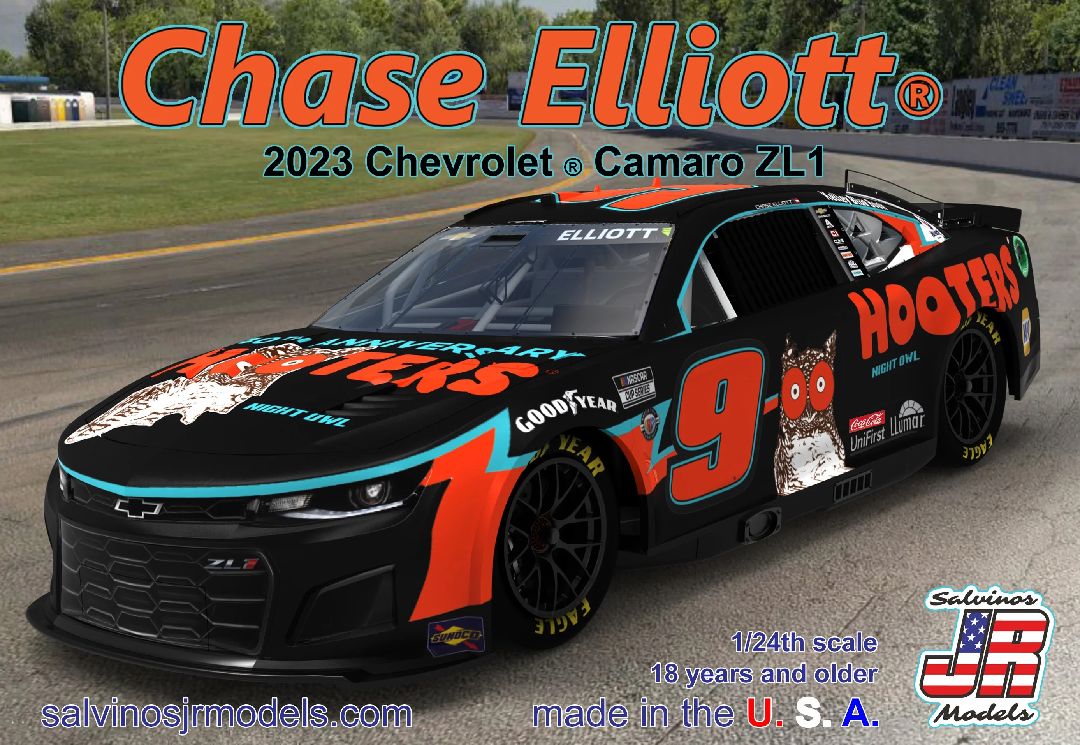 Salvinos JR Hendrick Motorsports C. Elliott 2023 Camaro Hooters