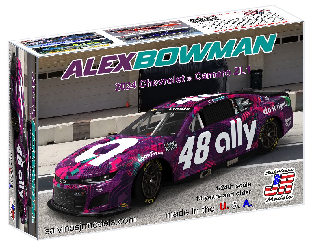 Salvinos JR Models 1/24 Hendrick Bowman 2024 Camaro "Primary" - Click Image to Close