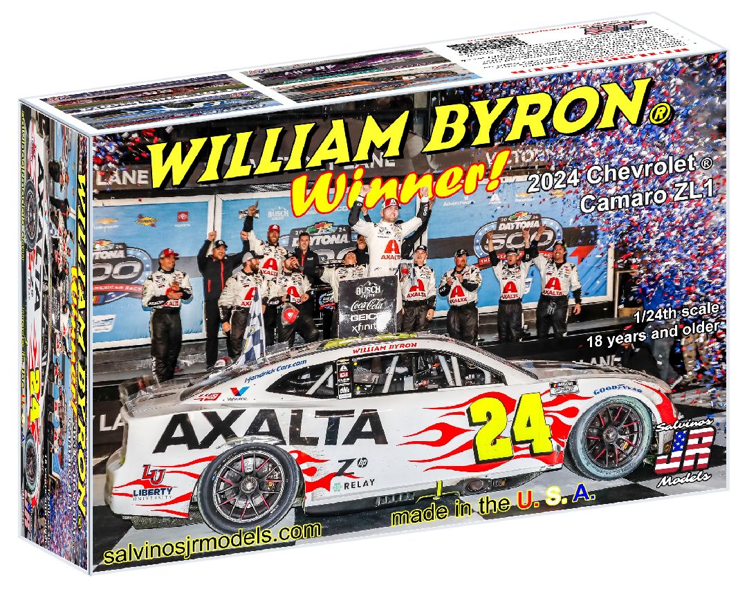 Salvinos JR Models 1/24 Hendrick Byron 2024 Camaro "500 Winner" - Click Image to Close