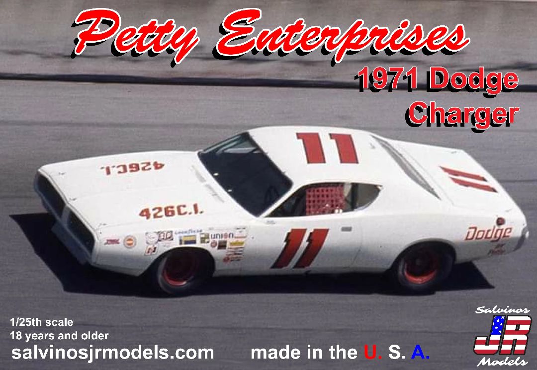 Salvinos JR 1/24 Petty Enterprises 1971 Dodge Charger Flathood