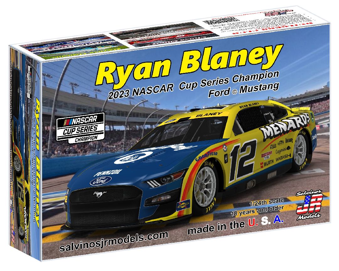 Salvinos JR Models 1/24 Penske Blaney "2023 NASCAR CUP CHAMP"