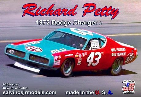 Salvinos JR Models 1/25 Richard Petty 1972 Charger "Talladega" - Click Image to Close