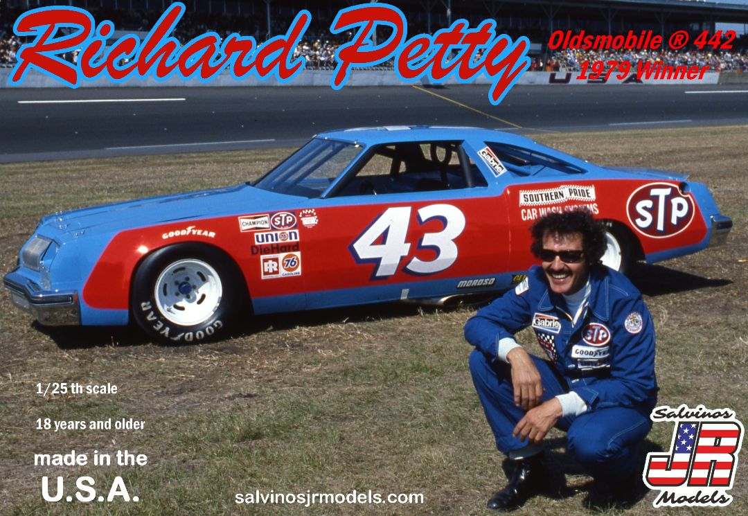 Salvinos JR 1/25 Richard Petty #43 Oldsmobile 442 Winner 1979 - Click Image to Close