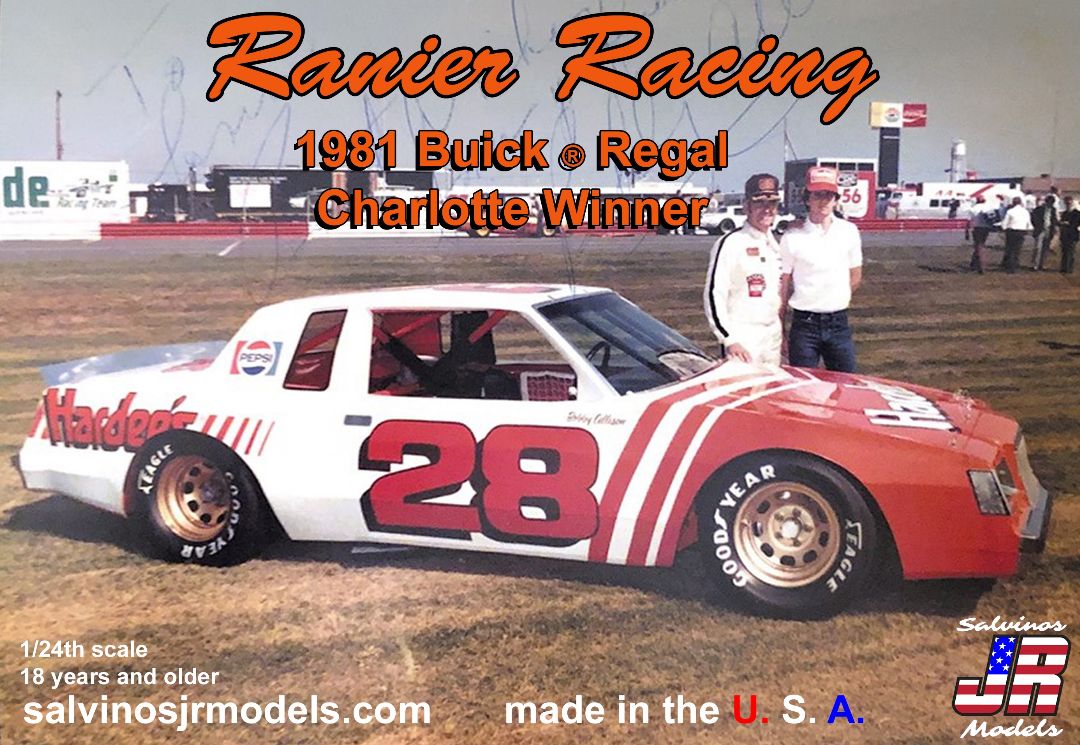 Salvinos JR Models 1/24 Rainer Racing 1981 Buick Charlotte Winne - Click Image to Close