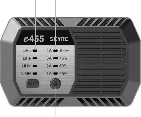 SkyRC e455 Battery Charger, AC Only, 4A, 50W, XT60 - Click Image to Close