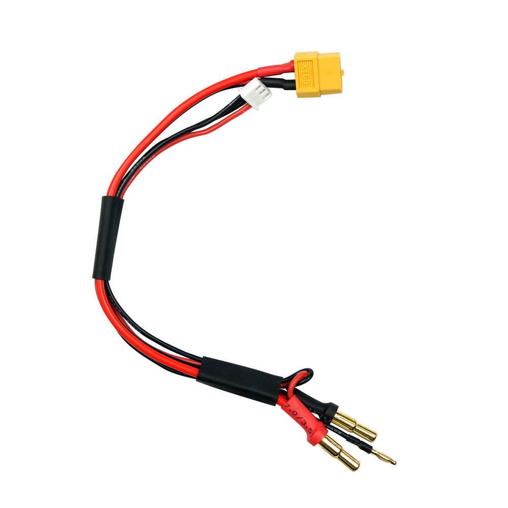 SkyRC XT60 (Female) to 4mm/5mm Bullet Charging Cable - Click Image to Close