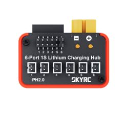 SkyRC 6-Port 1S Lithium Battery Charging Hub w/ PH2.0 Connector
