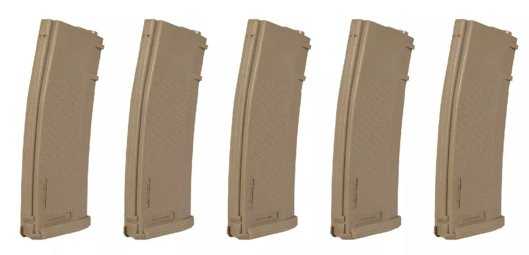 Specna Arms S-Mag Mid-Cap Magazine - Tan (5pk)