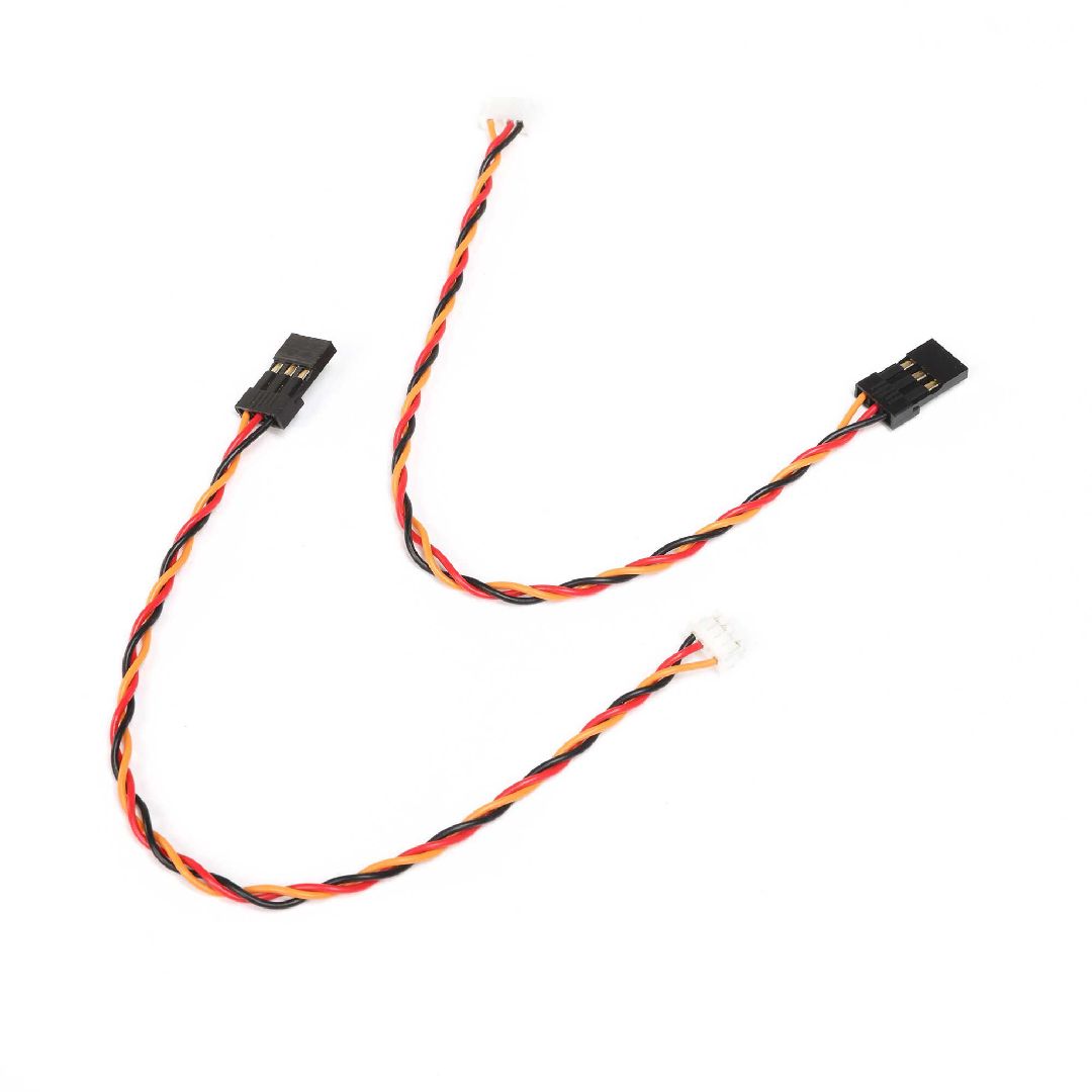 Spektrum Sky SkyID 6" SRXL2 JST to Male Servo Adapter *2pcs
