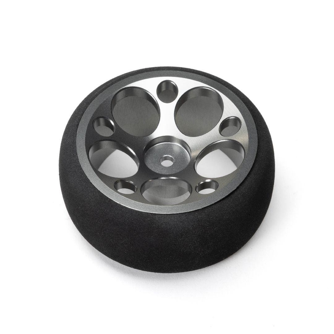 Spektrum Aluminum Wide Steering Wheel - Circle - Gun Metal Grey