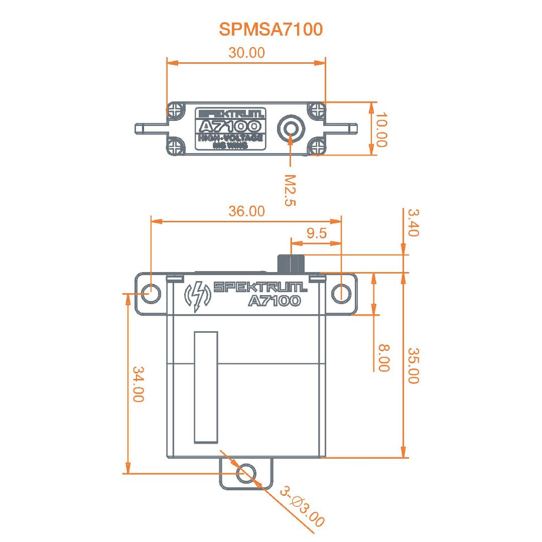Spektrum MT/MS MG HV Wing Servo