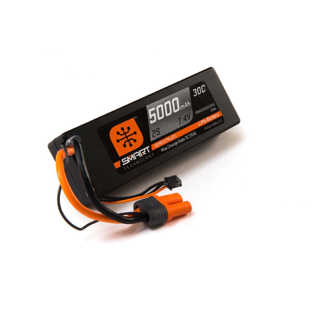 Spektrum Smart Bundle: 5000mAh 2S 50C LiPo (IC5)/S100 Charger