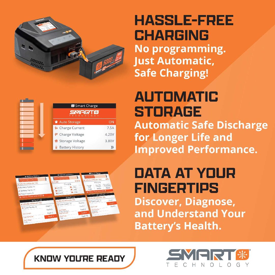 Spektrum Smart G2 Trail Pro 650mAh 3S 11.1V 50C LiPo IC2