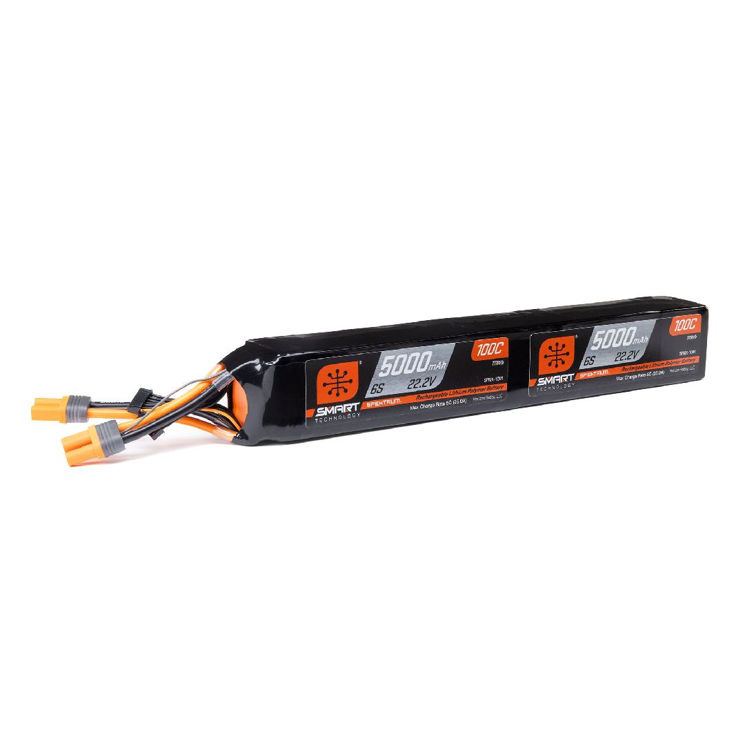Spektrum 5000mAh 22.2V 6S X2 100C Smart LiPo Dual IC5