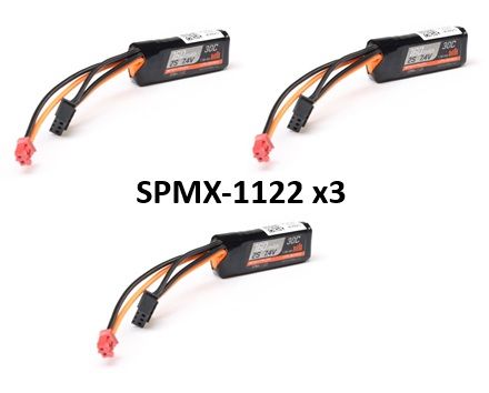 Spektrum 7.4V 160mAh 2S 30C LiPo Battery: PH2.0 x3