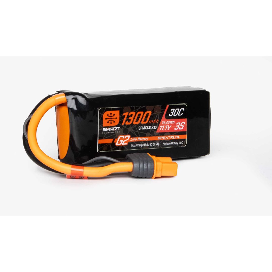Spektrum 1300mAh 3S 11.1V 30C Smart G2 LiPo IC3