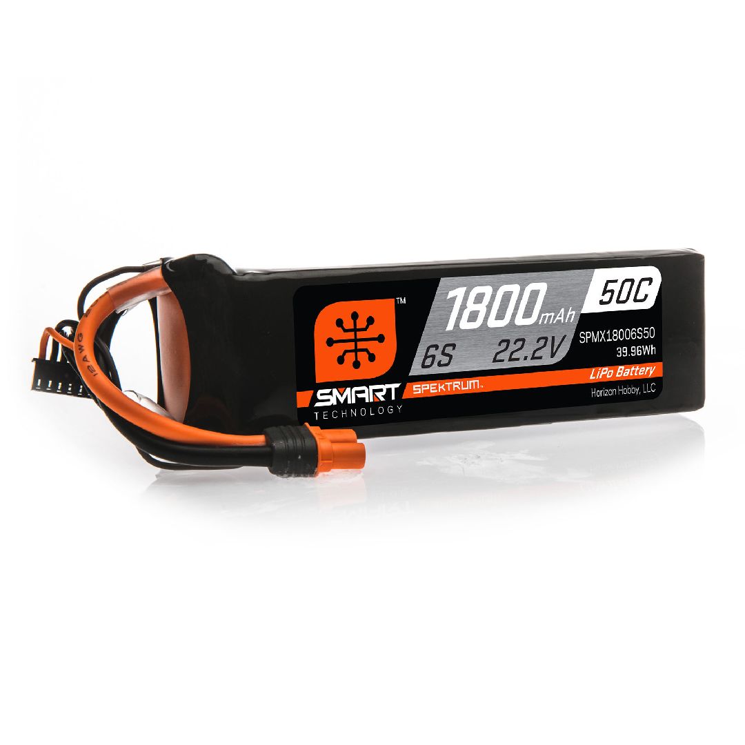 Spektrum 1800mAh 6S 22.2V 50C Smart LiPo IC3
