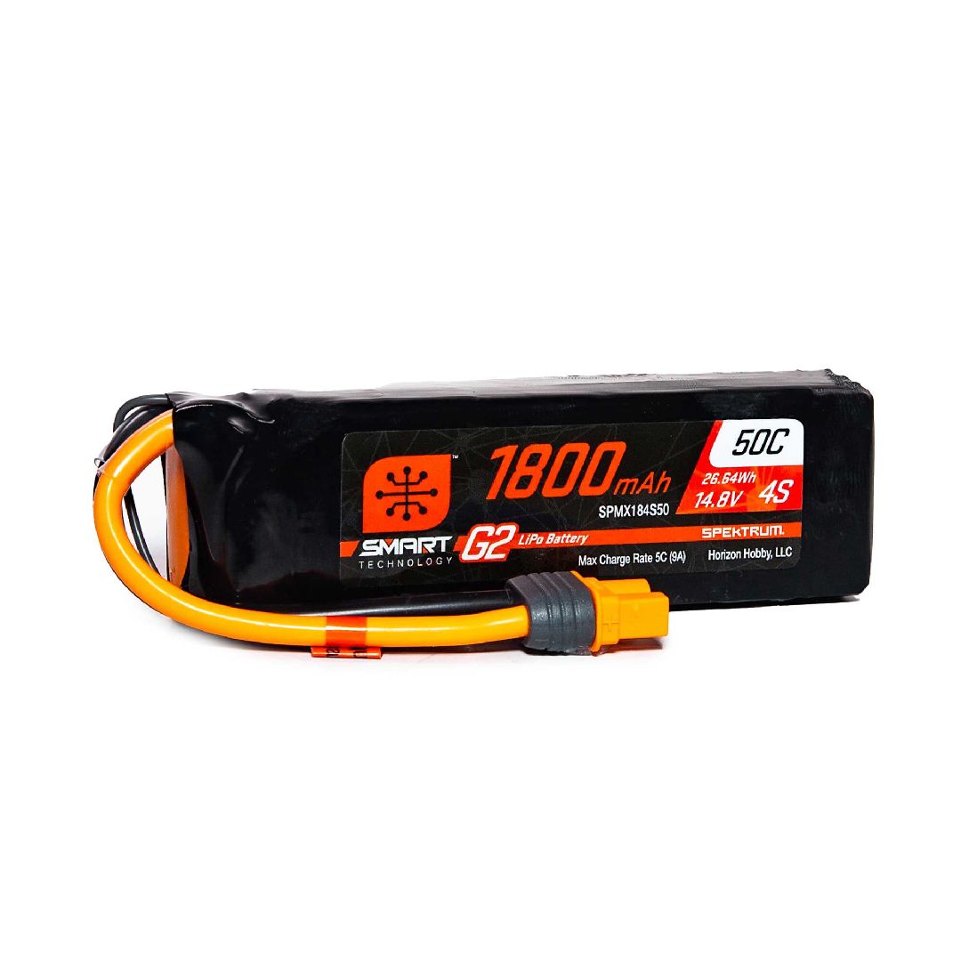 Spektrum 1800mAh 4S 14.8V Smart G2 LiPo 50C; IC3