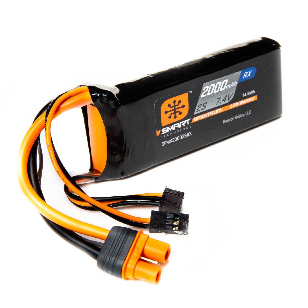 Spektrum 2000mAh 2S 7.4V Smart LiPo Receiver IC3