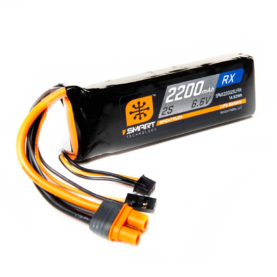 Spektrum 2200mAh 2S 6.6V Smart LiFe Receiver IC3