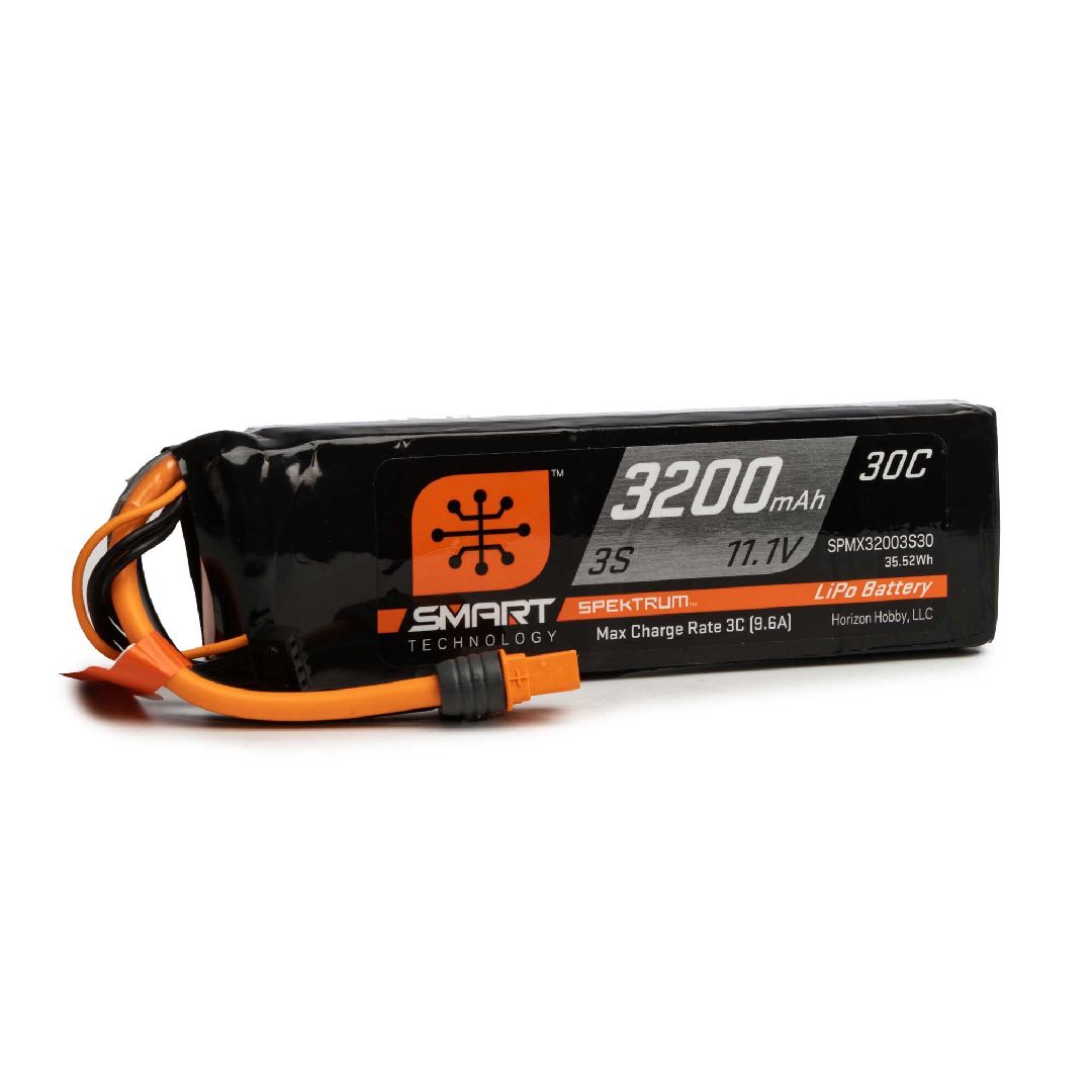 Spektrum 3200mAh 3S 11.1V 30C Smart LiPo IC3