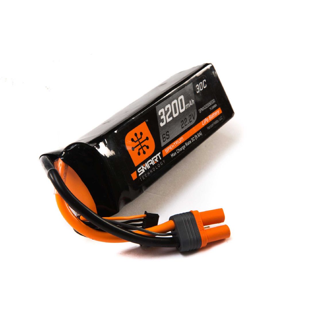 Spektrum 3200mAh 6S 22.2V Smart LiPo 30C; IC5