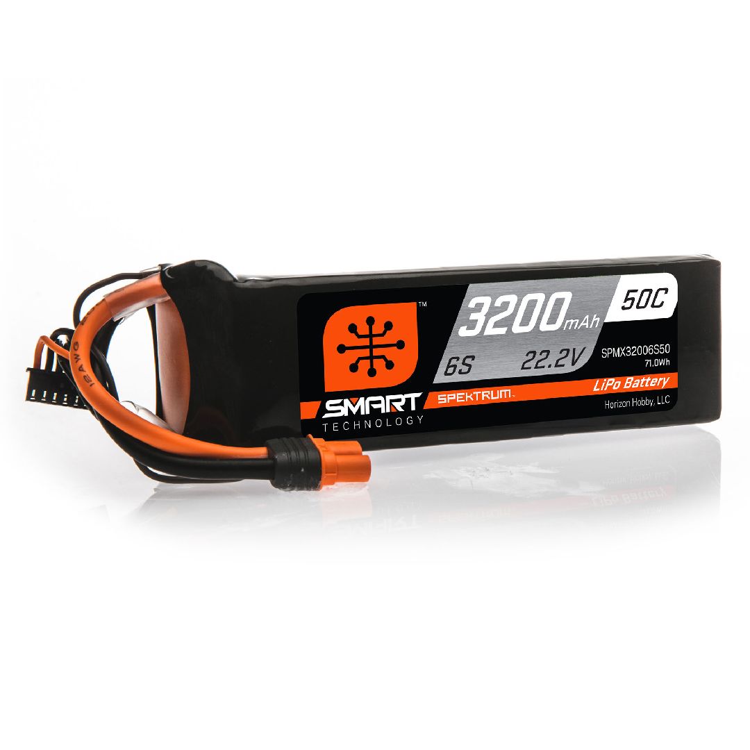 Spektrum 3200mAh 6S 22.2V 50C Smart LiPo IC5