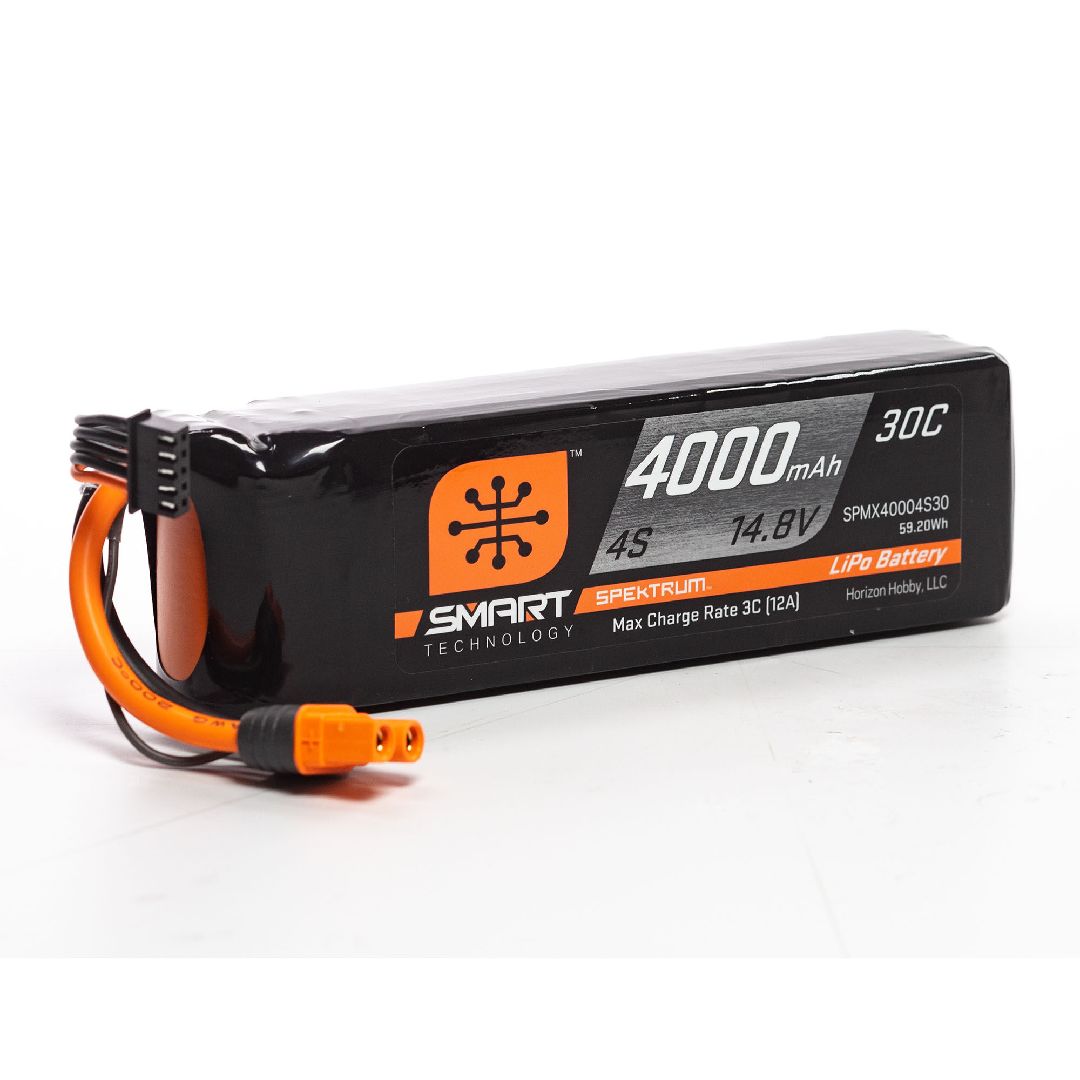 Spektrum 4000mAh 4S 14.8V 30C Smart LiPo IC3