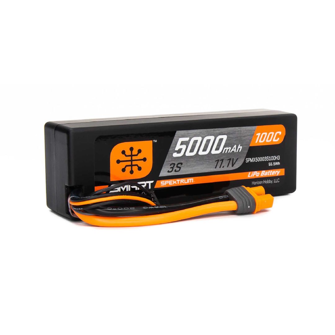 Spektrum 5000mAh 3S 11.1V 100C Smart LiPo IC3 Hardcase