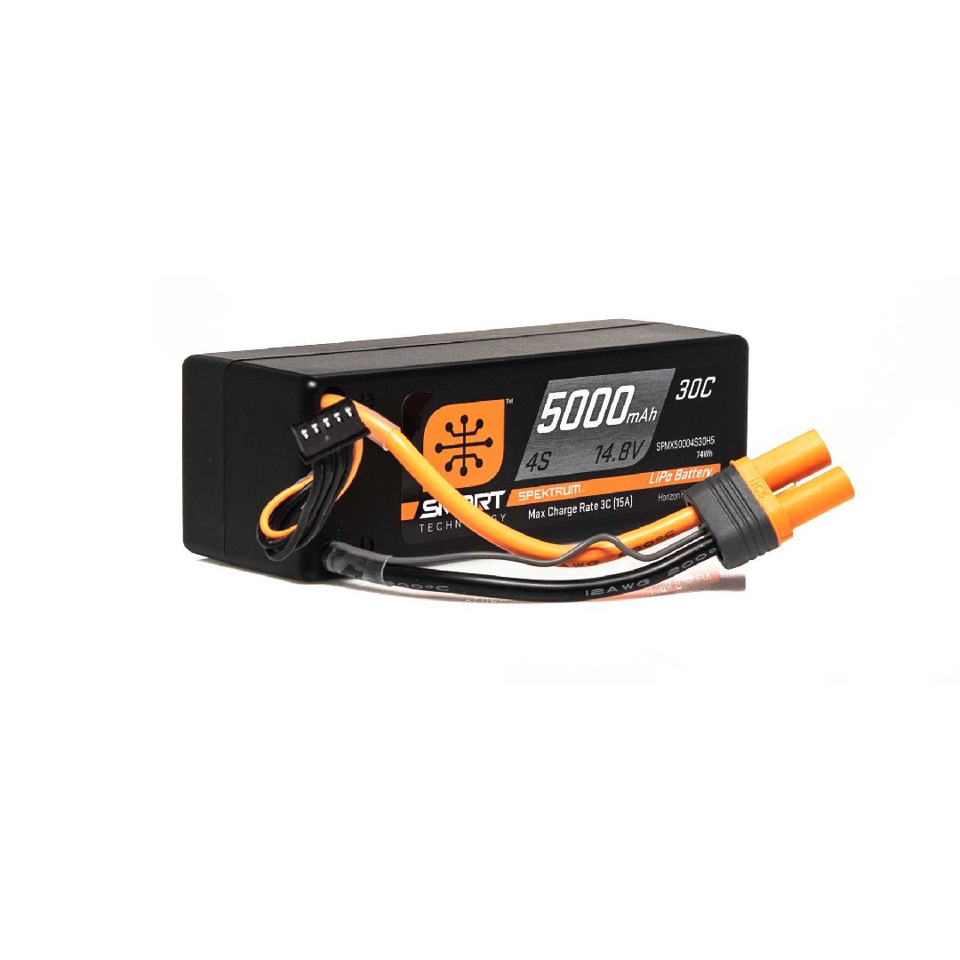 Spektrum 5000mAh 4S 14.8V Smart LiPo 30C Hardcase; IC5