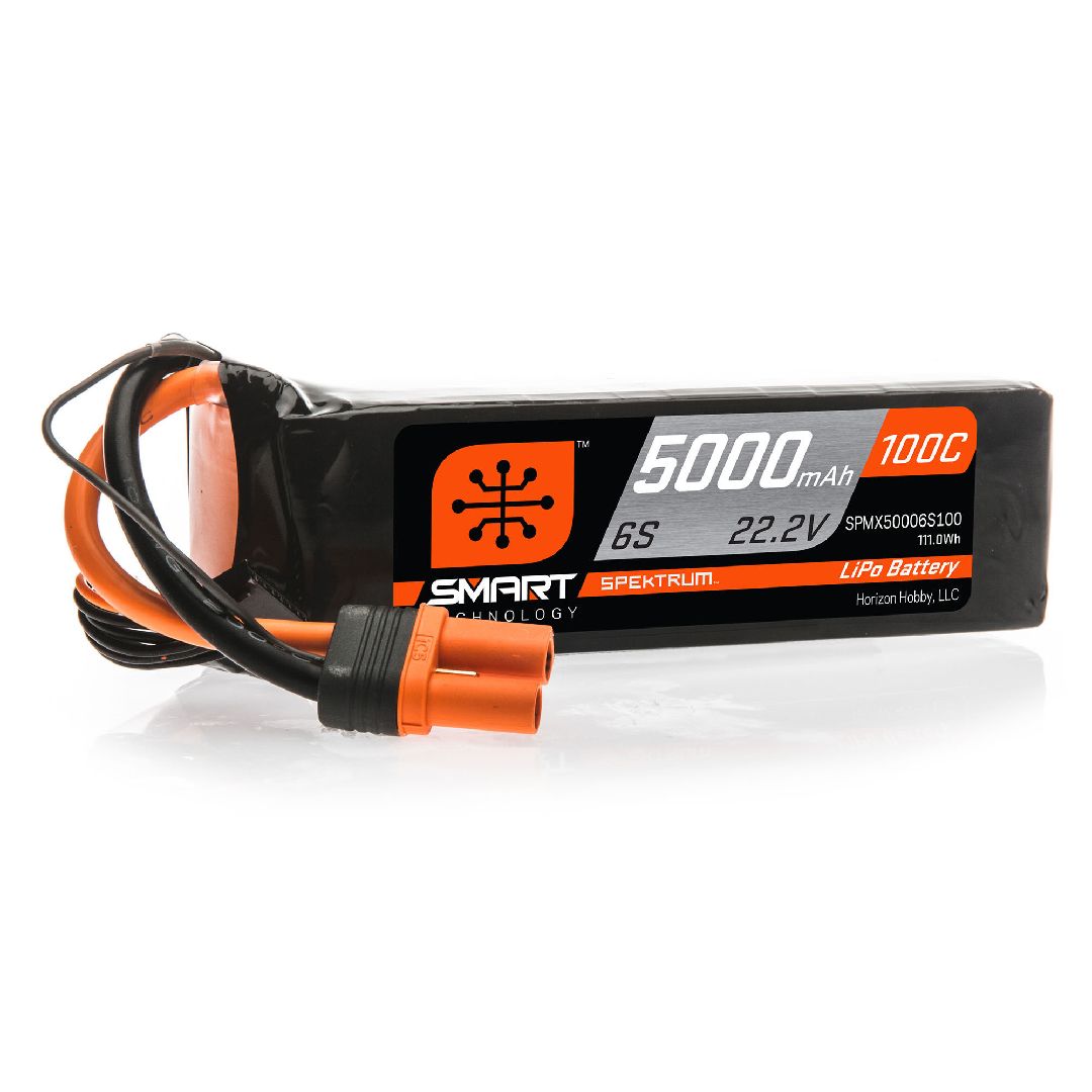 Spektrum 5000mAh 6S 22.2V 100C Smart LiPo IC5