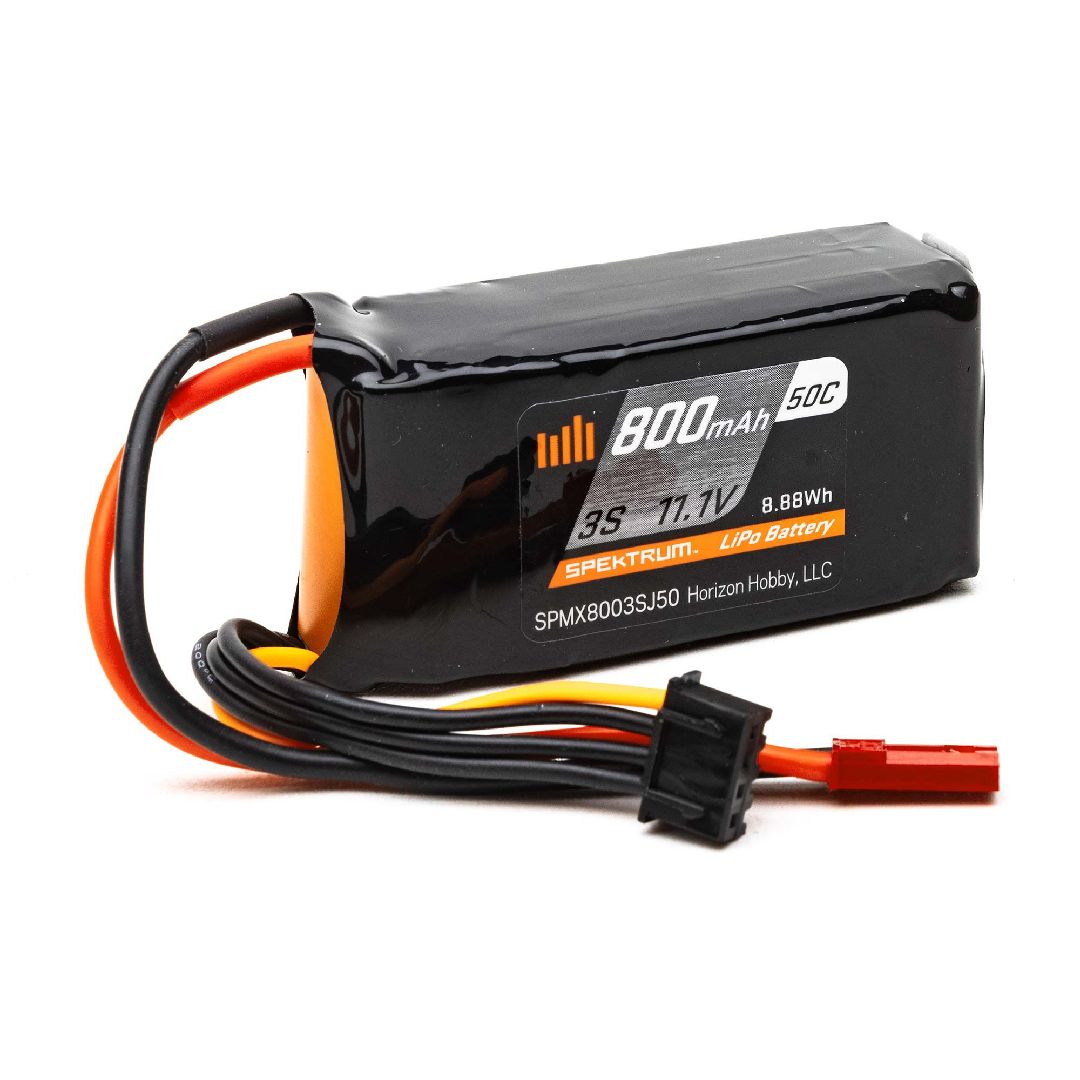Spektrum 800mAh 3S 11.1V 50C LiPo JST-RCY Spektrum 800mAh 3S 11.1V 50C LiPo JST-RCY