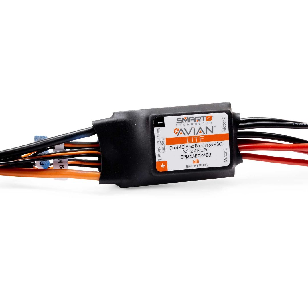Spektrum Avian 40-Amp Dual Smart Lite BL ESC; 3S-4S IC3
