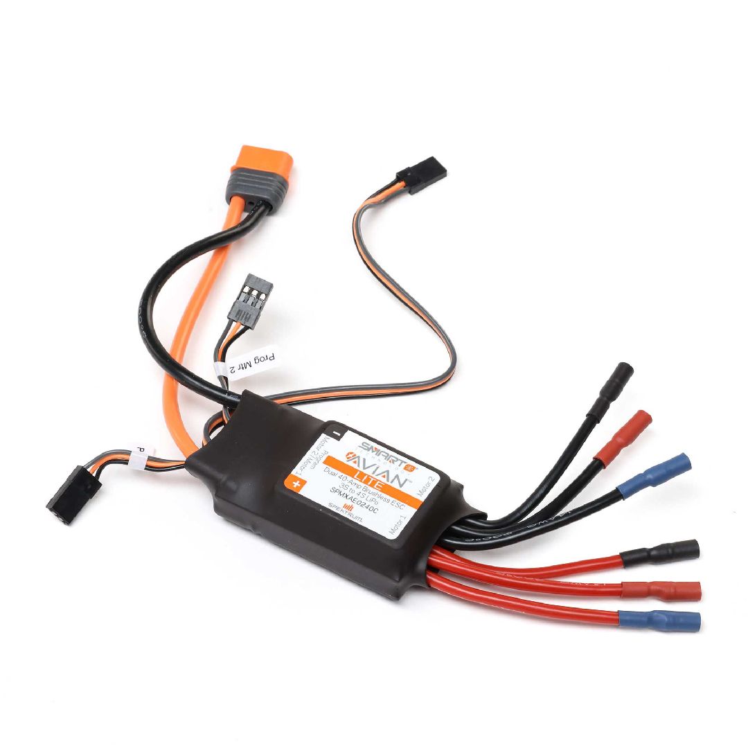 Spektrum Avian 40A Dual Smart Lite ESC, 3S-4S Ver. C: IC3