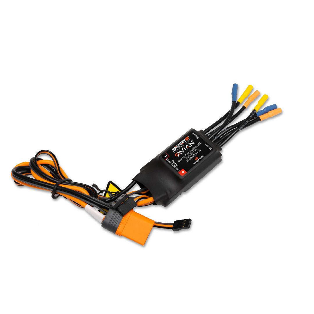Spektrum Avian Dual 40A Smart Lite ESC; 3S-6S; IC5