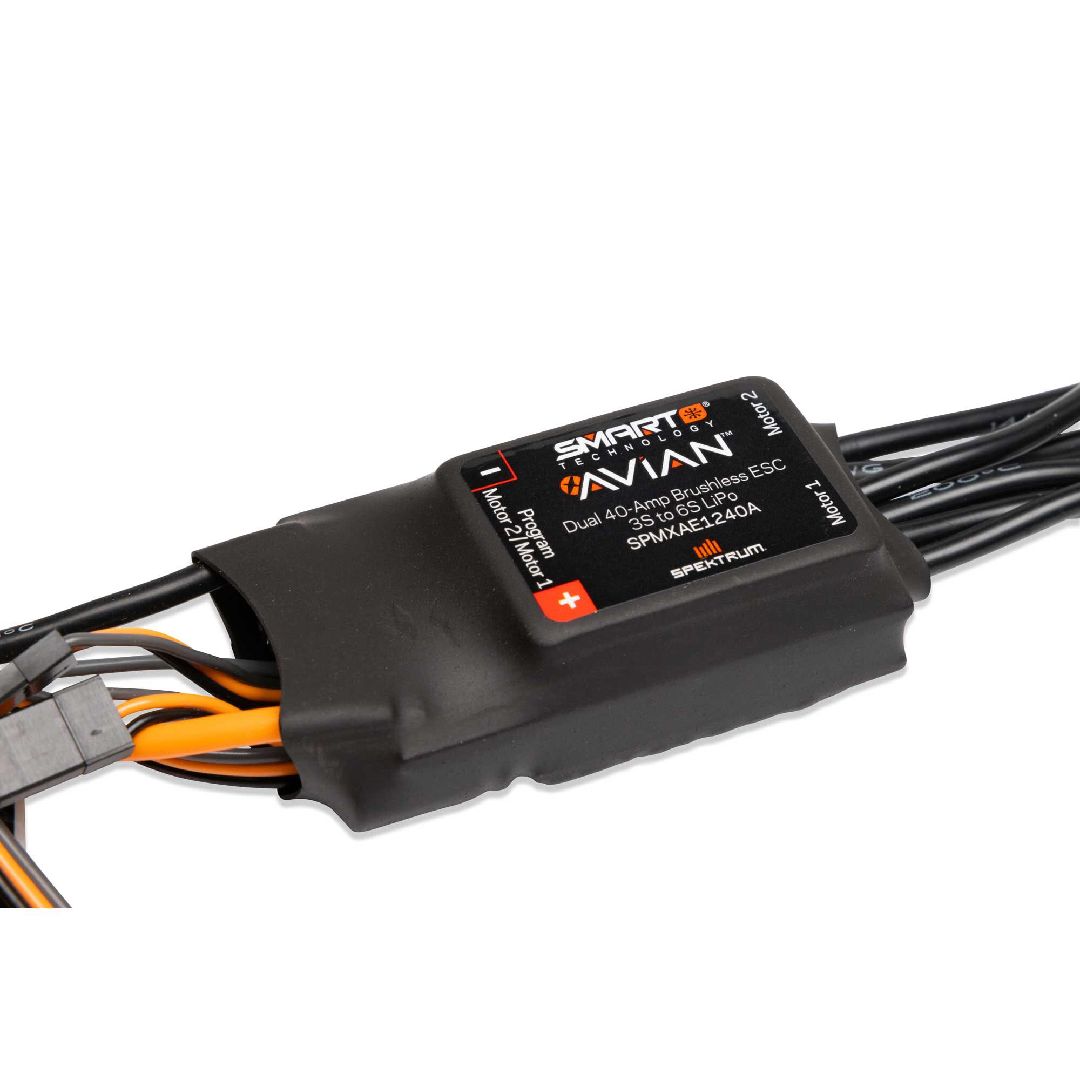 Spektrum Avian Dual 40A Smart Lite ESC; 3S-6S; IC5
