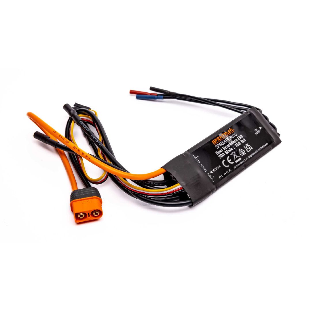 Spektrum Avian Dual ESC 30A Main 15A Tail 3S-4S:Eclipse 360