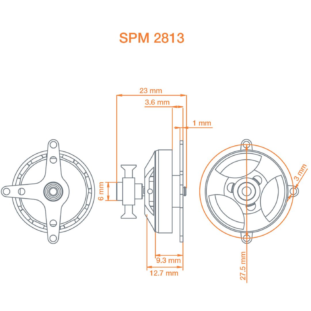 Spektrum Avian 2813-1750Kv Outrunner Brushless Motor