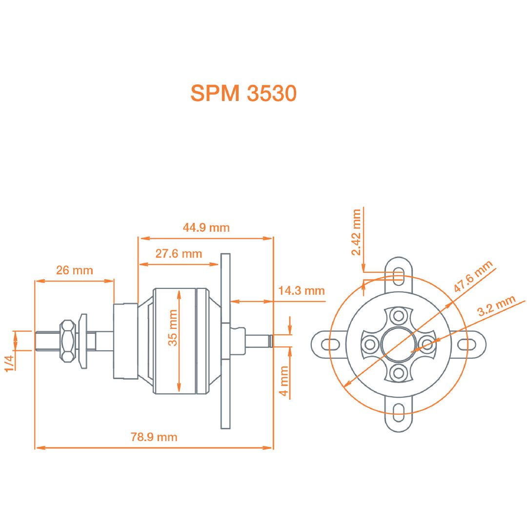 Spektrum Avian 3530-1250Kv Outrunner Brushless Motor