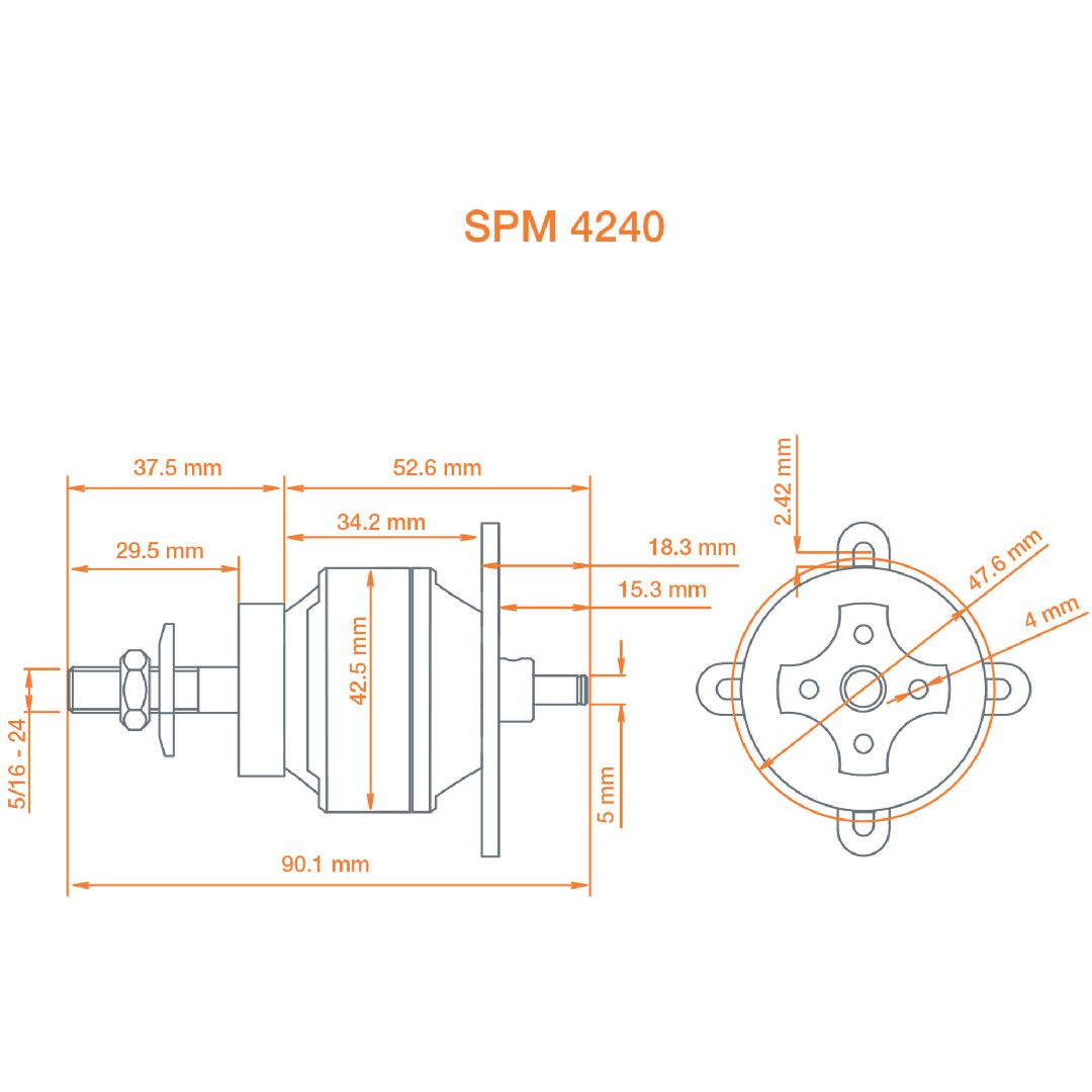 Spektrum Avian 4240-1000Kv Outrunner Brushless Motor
